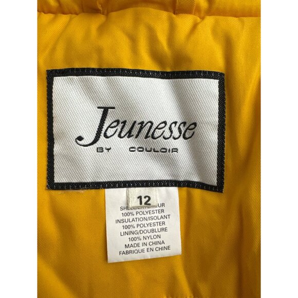 Jeunesse by Couloir Women Yellow Detachable Hoodie Winter Ski Jacket Size 12 - Picture 11 of 12